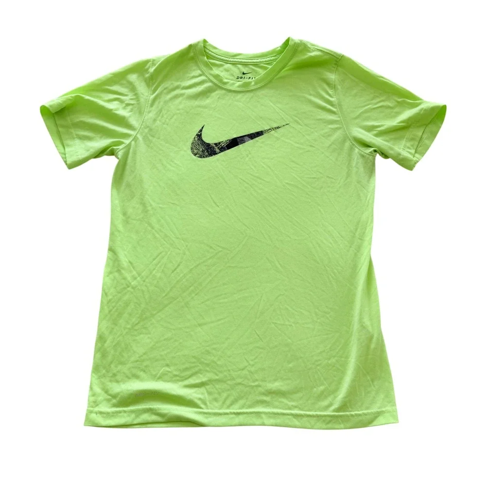 Nike Activewear Lot of 2 Kids Large L Green Black Dri-FIT Shirt Fleece Pants 2pc